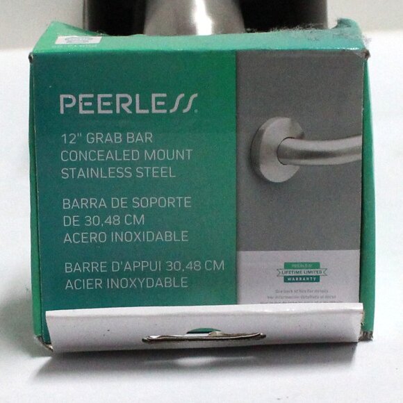 Peerless 12 Inch Stainless Steel Concealed Mount Grab Bar - New In Box - Picture 3 of 12